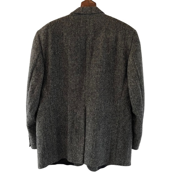 STUNNING Oversized Vintage HARRIS TWEED Boyfriend Wool Coat Jacket Blazer - Picture 9 of 15